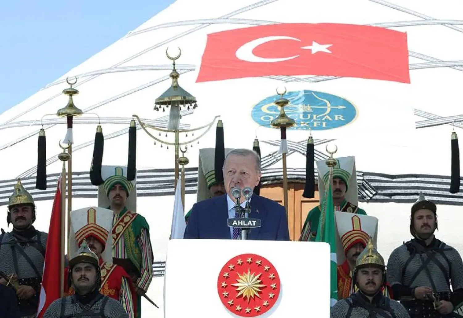 Turkish President Recep Tayyip Erdogan vowed to thwart plots targeting brotherhood among Turks, Kurds and Arabs. (Turkish Presidency) 