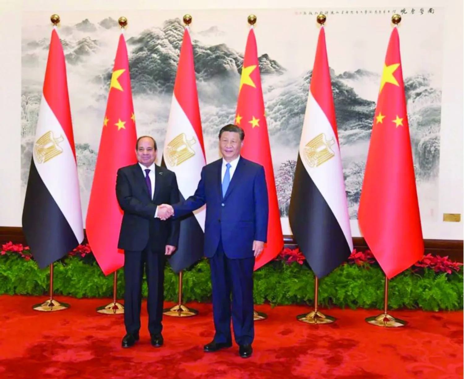الرئيس المصري ونظيره الصيني في بكين مايو 2024 (الرئاسة المصرية)