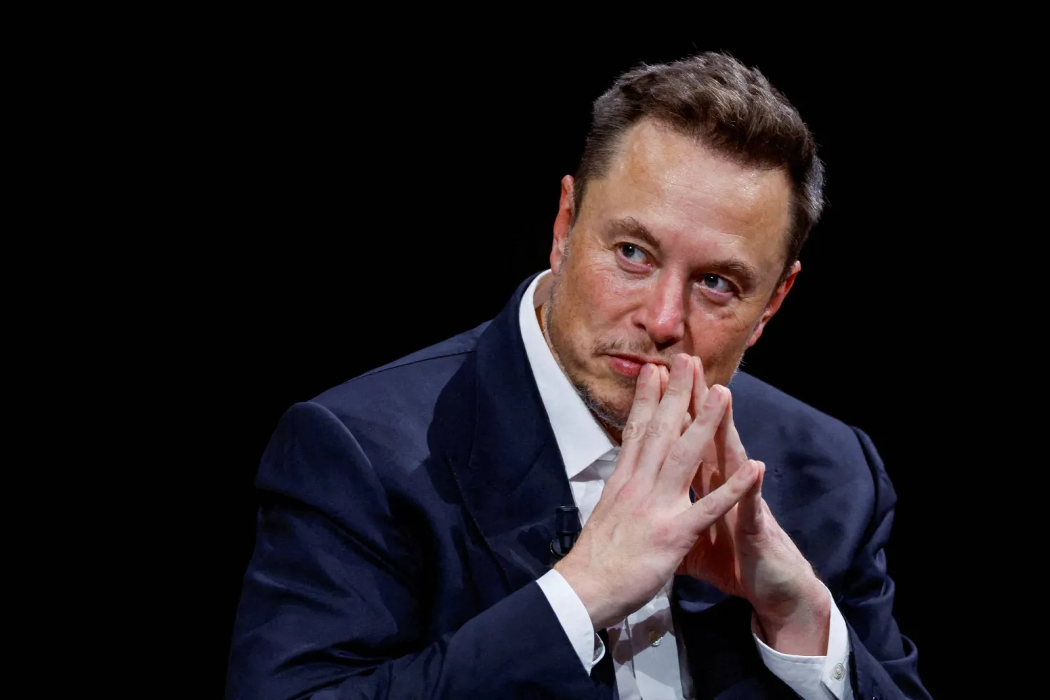 Elon Musk, CEO of Tesla and SpaceX, gestures as he attends the Viva Technology conference dedicated to innovation and startups at the Porte de Versailles exhibition center in Paris, France, June 16, 2023. (Reuters)