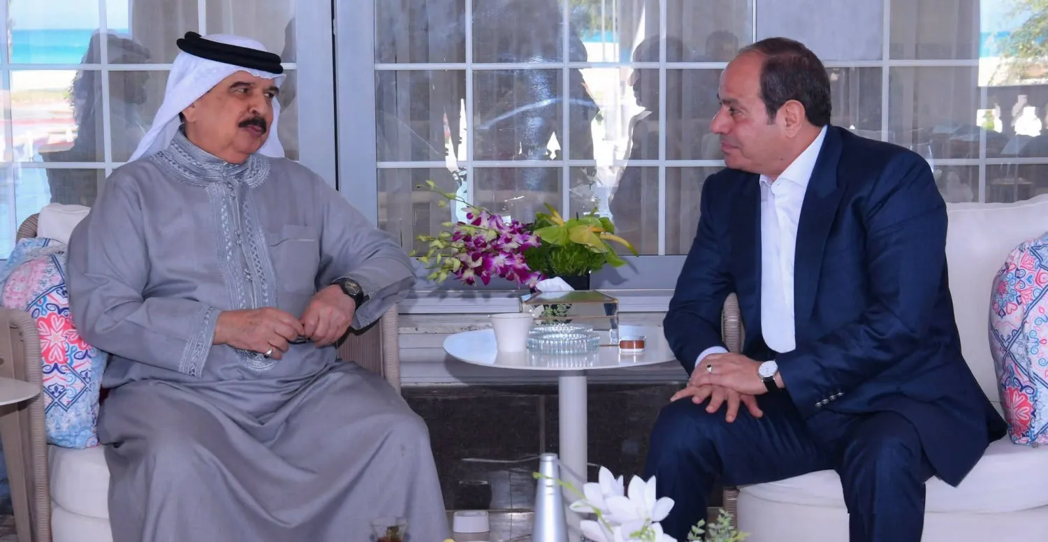 الرئيس المصري وملك البحرين في القصر الرئاسي بالعلمين (الرئاسة المصرية)