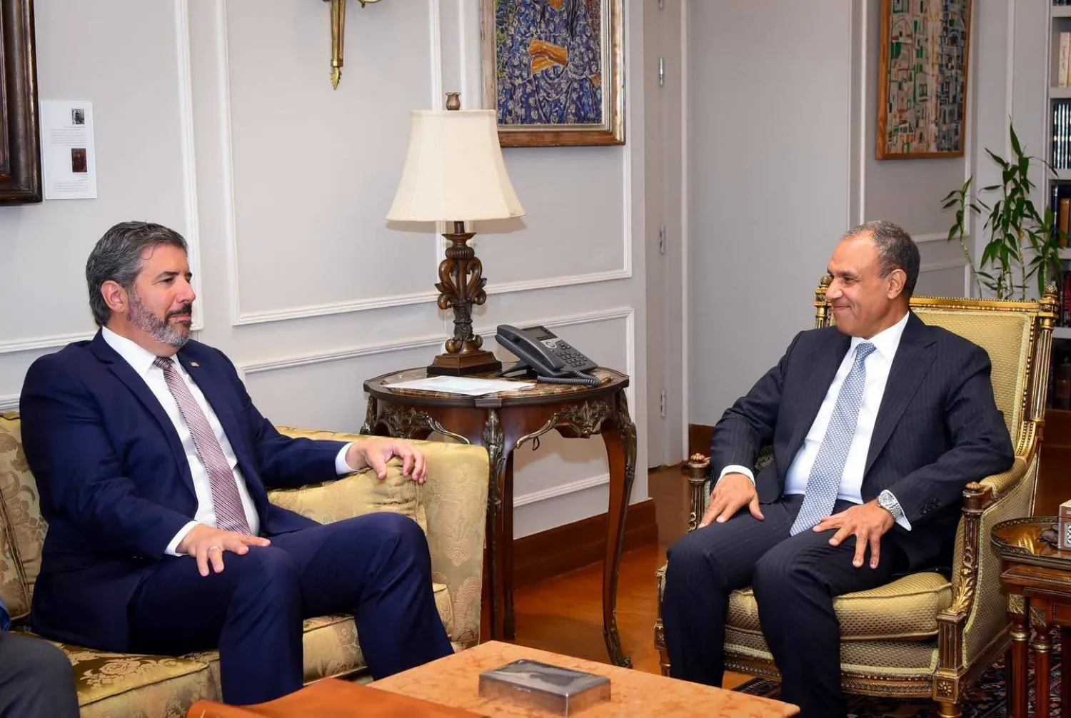 وزير الخارجية المصري بدر عبد العاطي يلتقي نائب وزير الخارجية الأميركي للإدارة والموارد مايكل ريغاس (الخارجية المصرية)