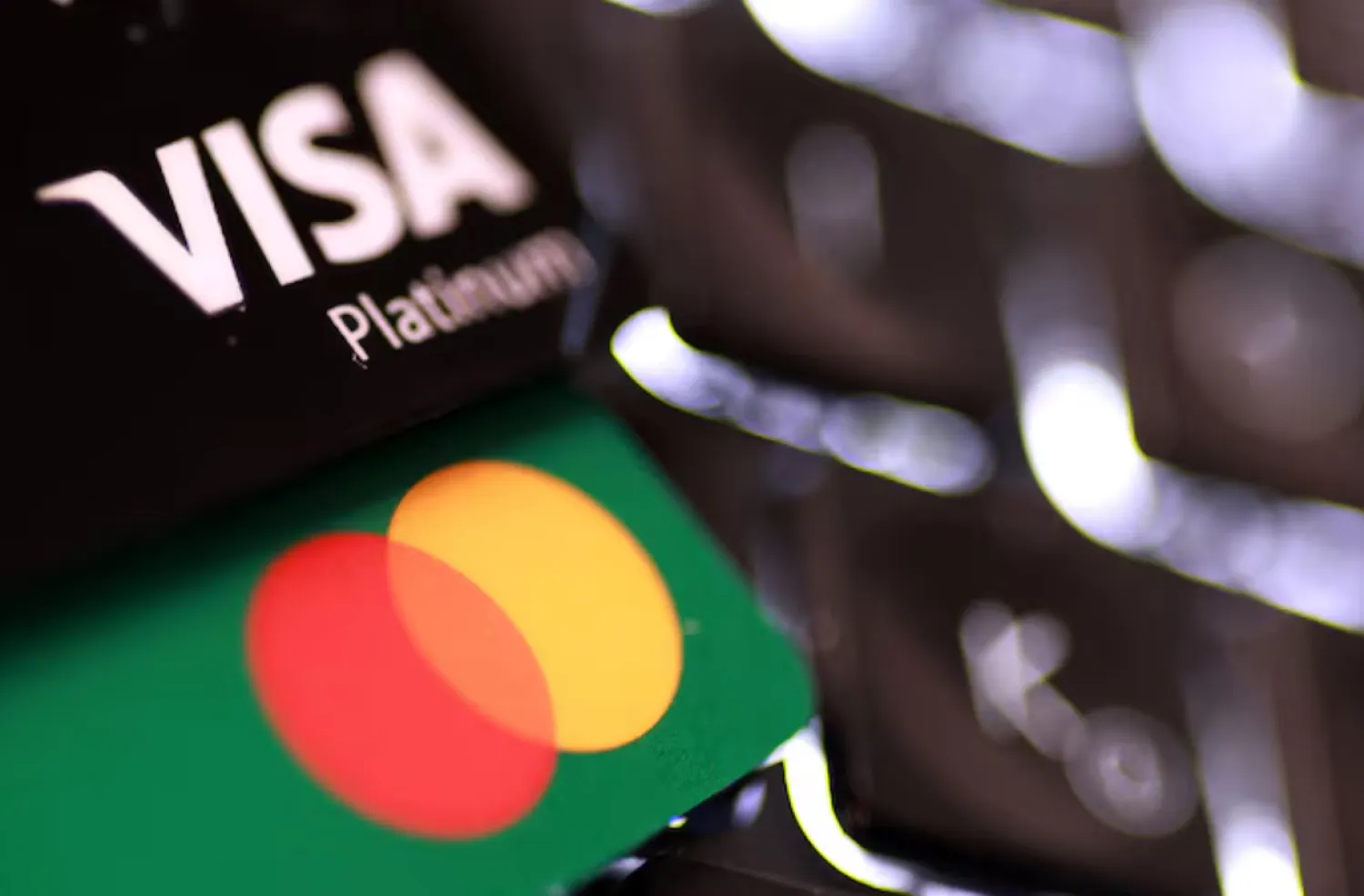 Visa and Mastercard credit cards are seen in this illustration taken February 3, 2026. REUTERS/Dado Ruvic/Illustration 