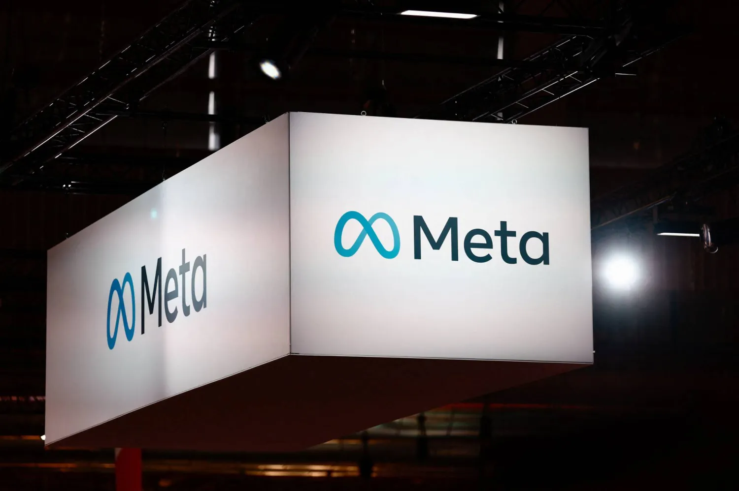 A Meta logo is seen at the Viva Technology conference dedicated to innovation and startups at Porte de Versailles exhibition center in Paris, France, June 14, 2023. (Reuters)