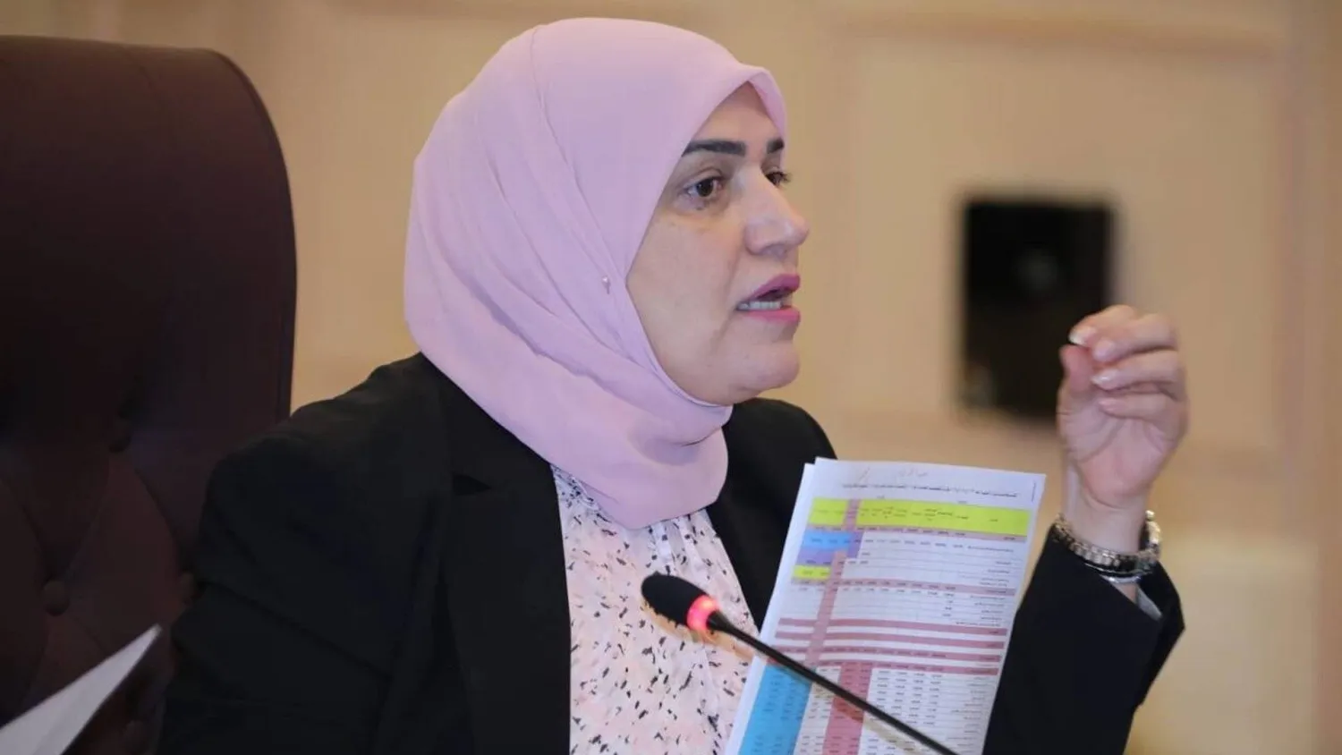 وزيرة المالية السابقة في العراق طيف سامي (موقع الوزارة)