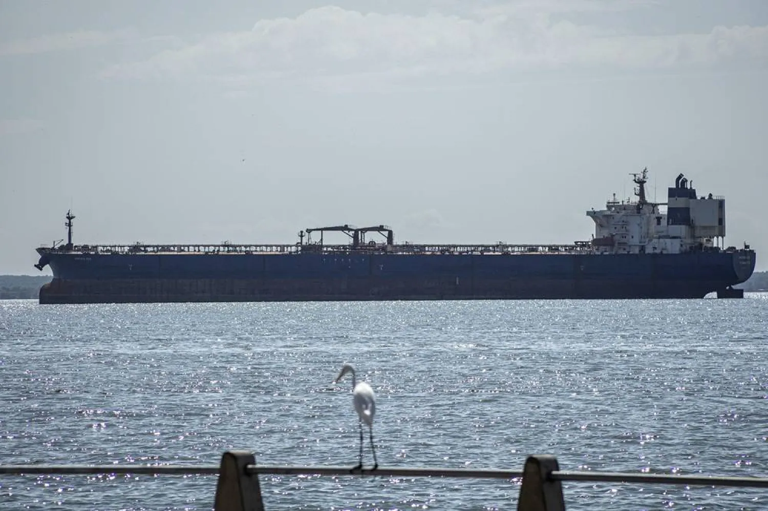 An oil tanker sails off the coast of Maracaibo, Venezuela, 29 August 2026. (EPA)