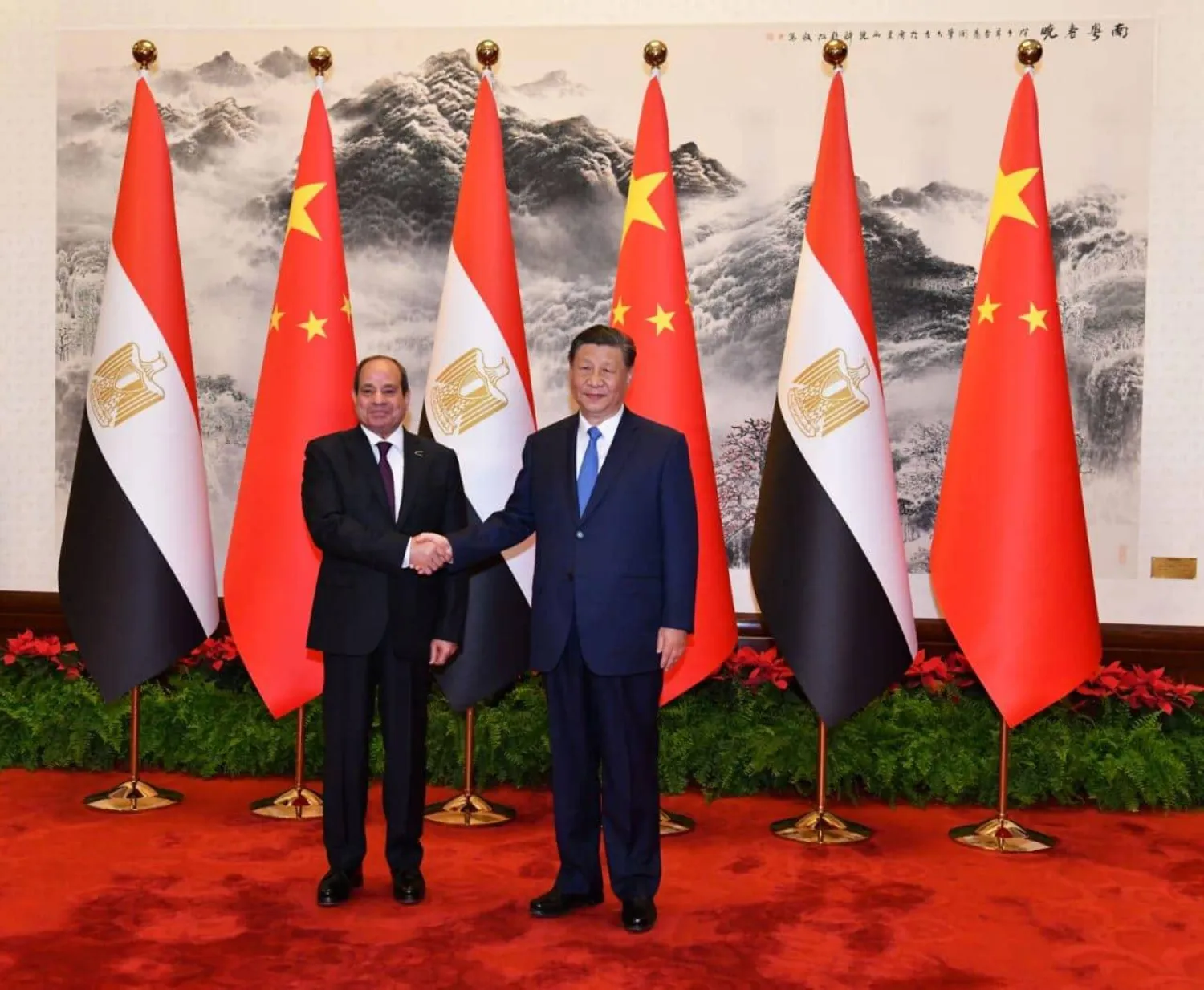 محادثات جرت في بكين مايو 2024 بين السيسي وشي (الرئاسة المصرية)