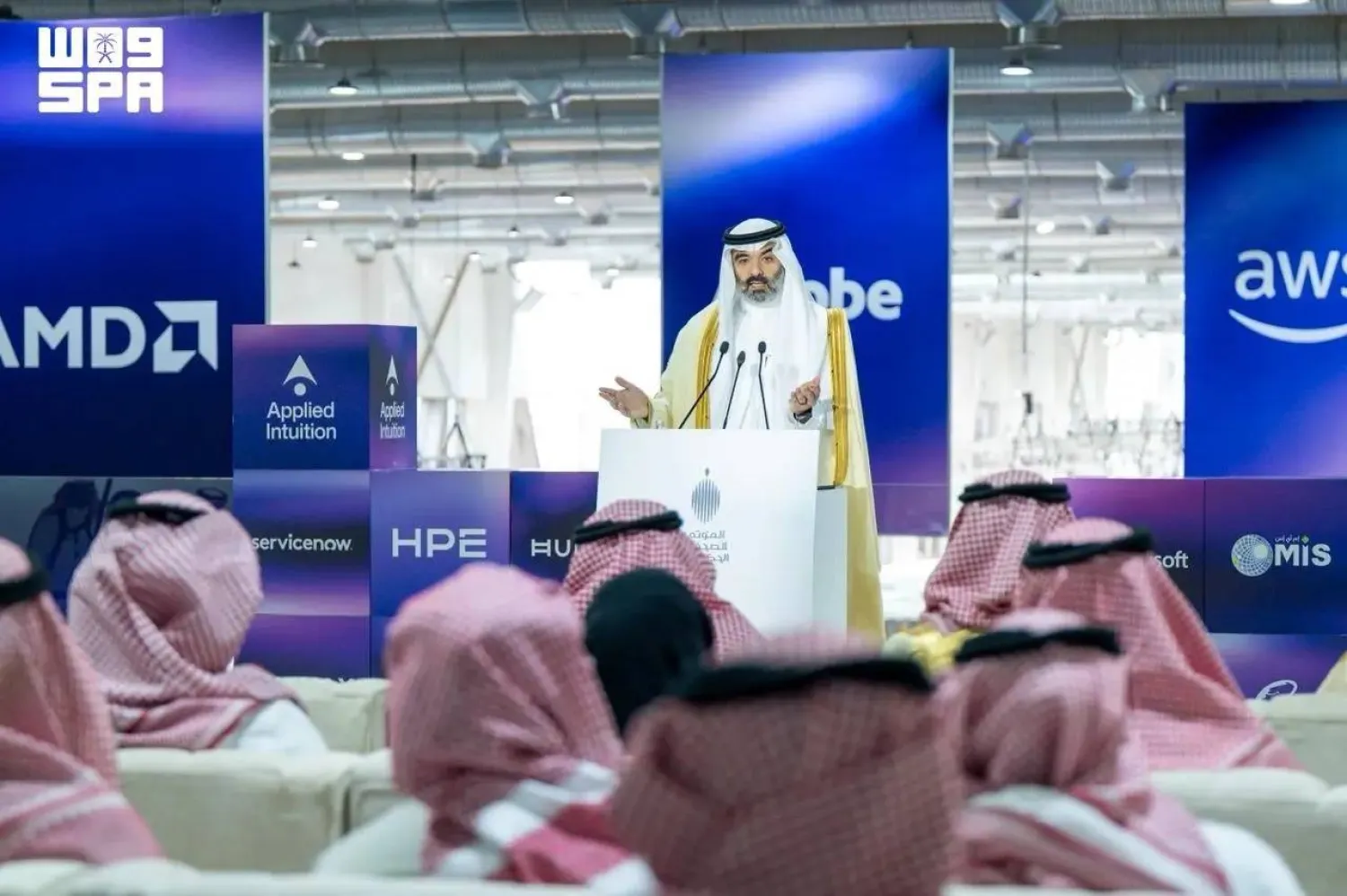 Minister of Communications and Information Technology Abdullah Alswaha affirmed that the unwavering support of the Saudi leadership has been instrumental in shaping an inspiring national success story in technology and the digital economy. (SPA) 