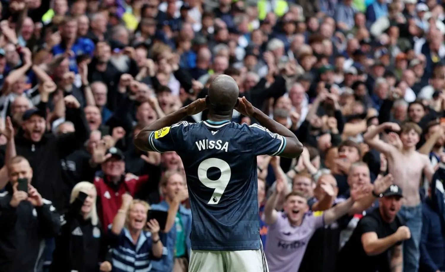 Football - Premier League - Tottenham Hotspur v Newcastle United - Tottenham Hotspur Stadium, London, Britain - August 29, 2026 Newcastle United's Yoane Wissa celebrates scoring their second goal. (Reuters) 