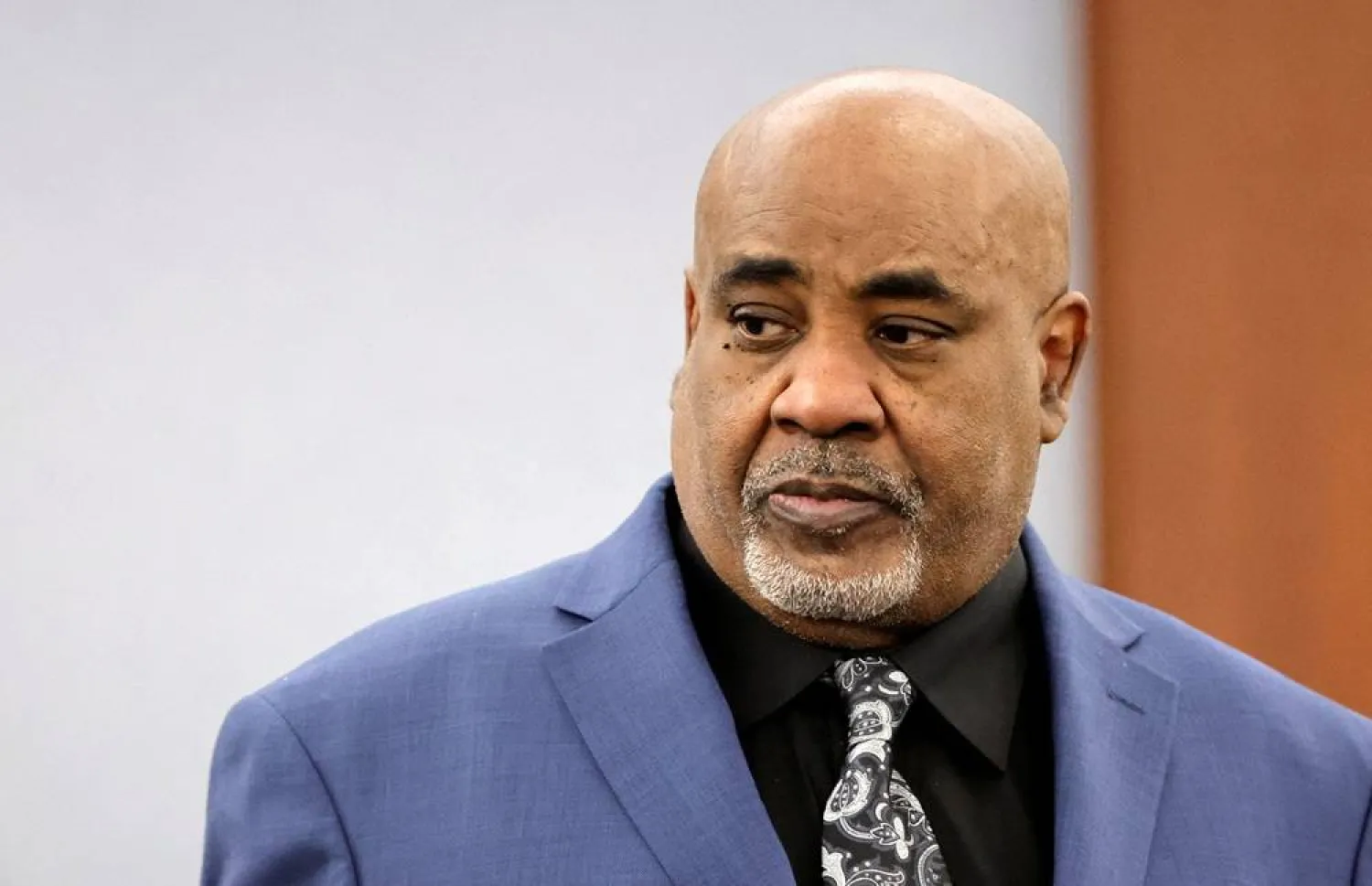 Duane Davis enters the courtroom during his murder trial, related to the 1996 killing of rapper Tupac Shakur, in Clark County District Court at the Regional Justice Center in Las Vegas, Nevada, US, August 27, 2026. (Reuters)