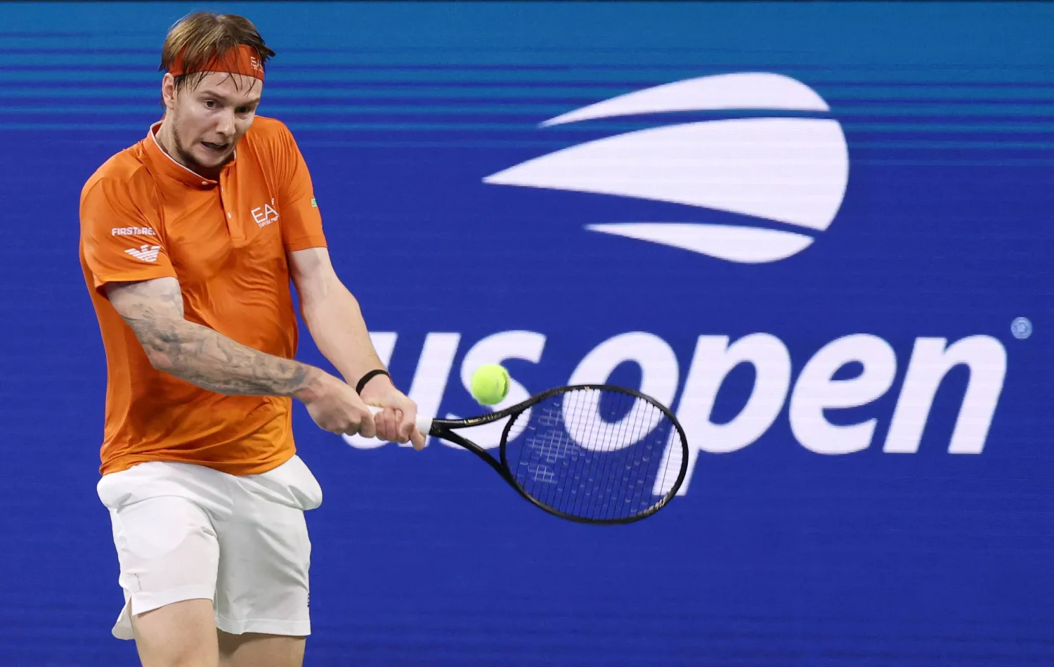  Tennis - US Open - Flushing Meadows, New York, United States - August 30, 2026 Kazakhstan's Alexander Bublik in action during his first round match against J.J. Wolf of the US. (Reuters)