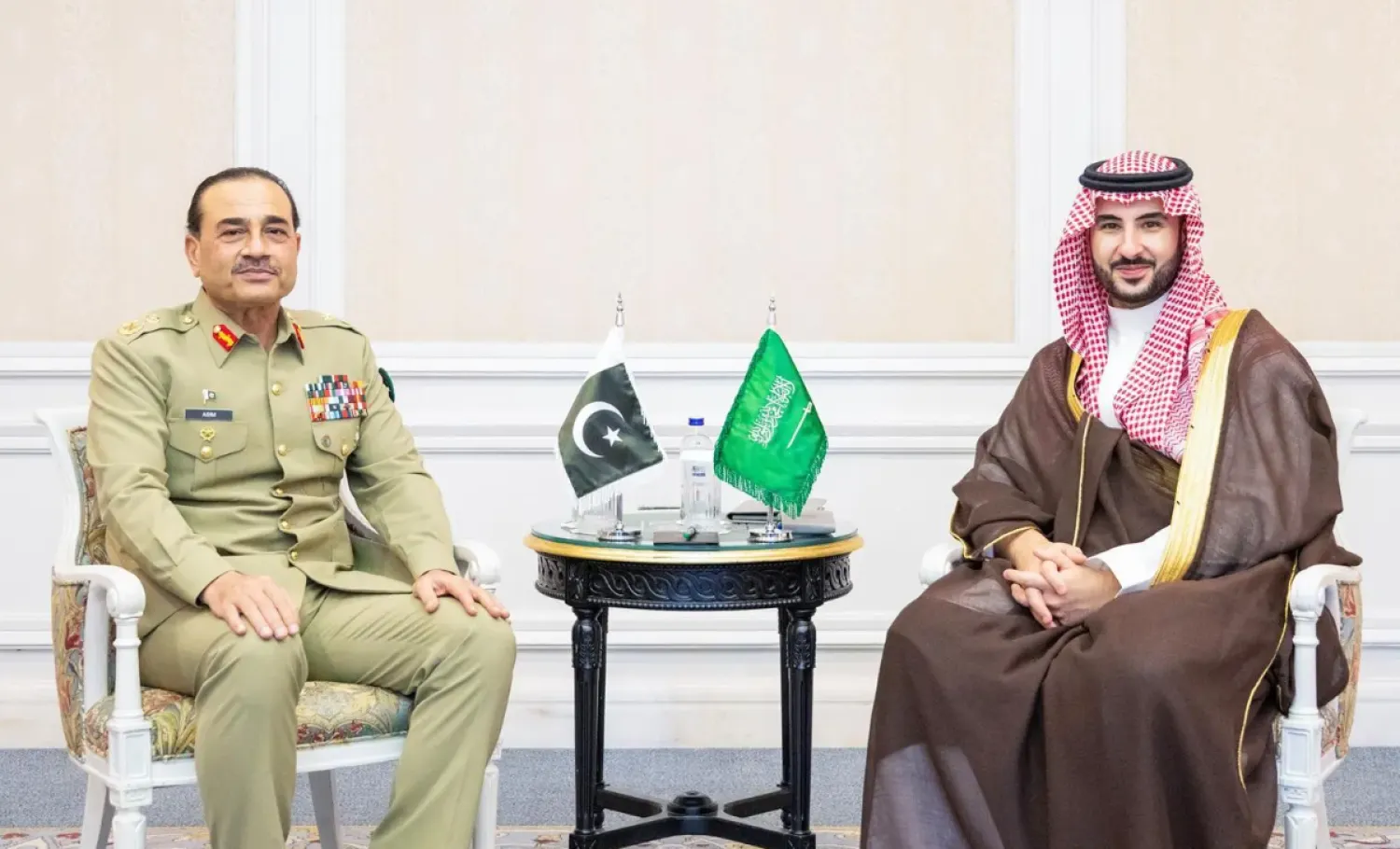 The meeting came on the sidelines of the first meeting of the Strategic Political and Defence Committee established under the Makkah Joint Defence Agreement. - SPA