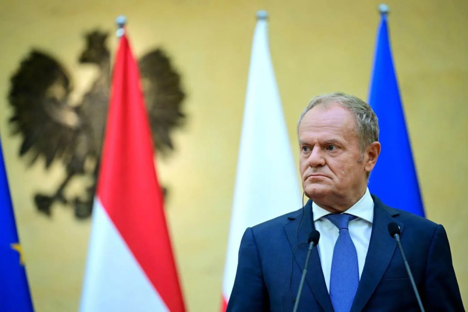 Polonya Başbakanı Donald Tusk, ülkesinin "bir parça toprak bile" vermeyeceğini söyledi (AFP)