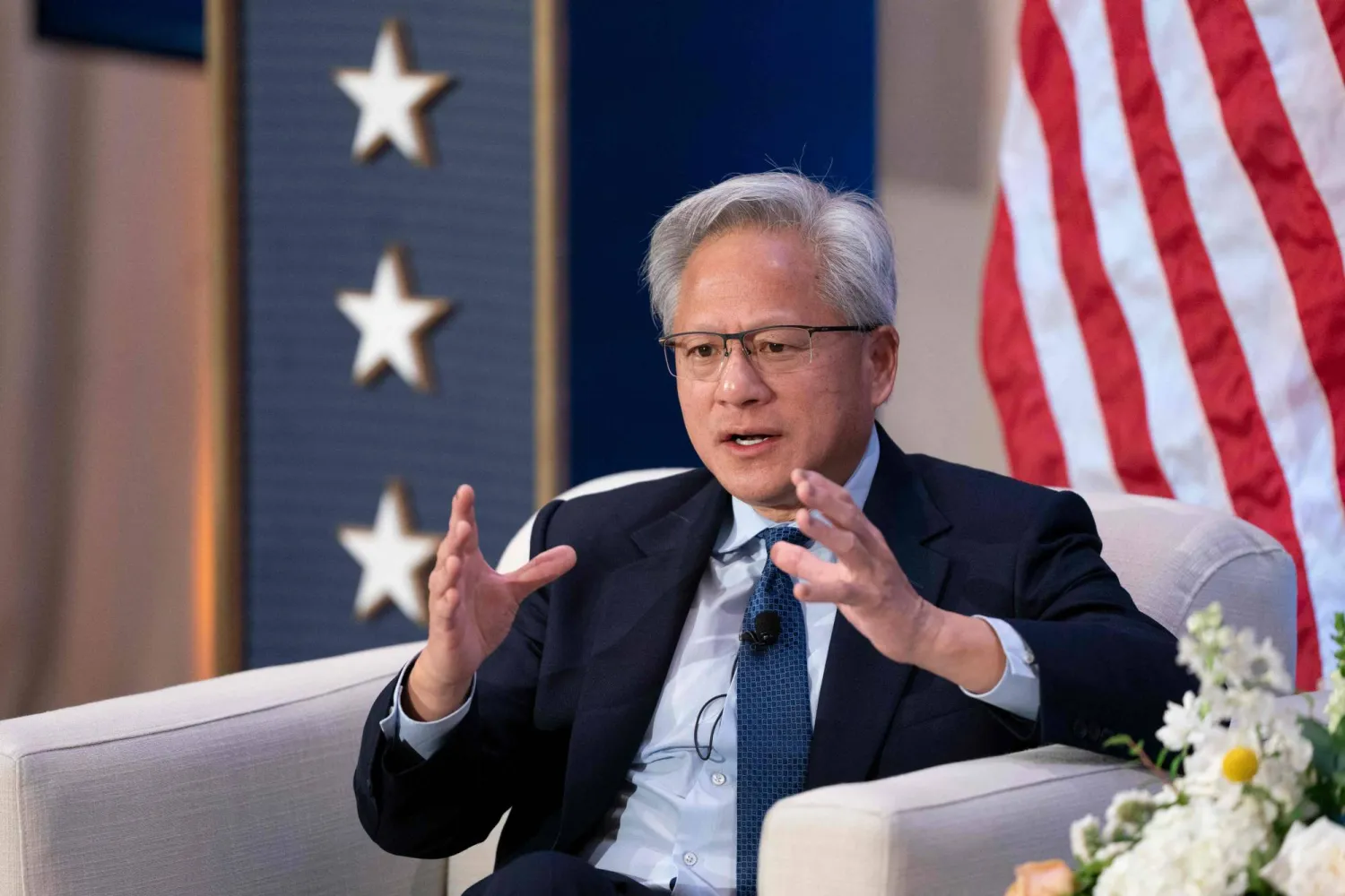 Nvidia CEO Jensen Huang speaks during the G20 Innovation Ministerial on September 2, 2026 in Chapel Hill, North Carolina. (Getty Images/AFP)