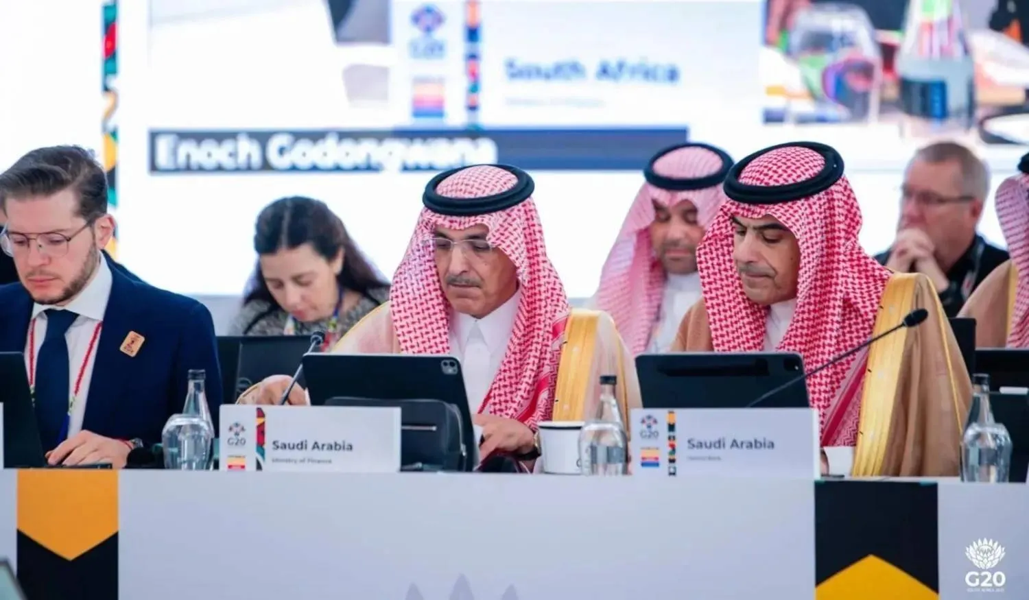 Saudi Finance Minister Mohammed Al-Jadaan during previous G20 meetings (SPA) 