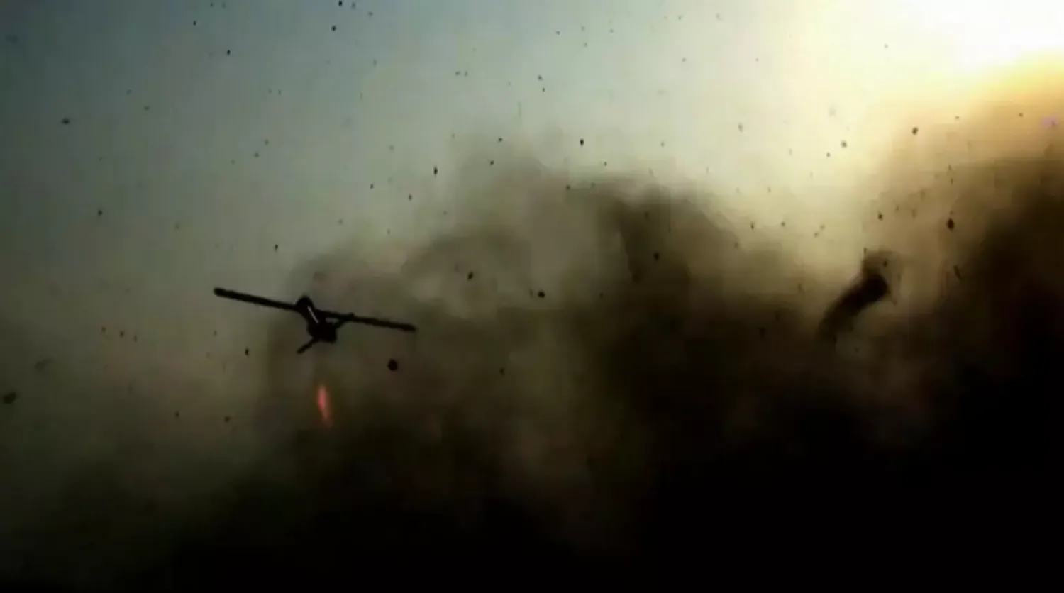 Video footage released by Iran's Sepah News on July 14, 2026 allegedly showing a drone being launched towards US targets in Bahrain and Kuwait. © AFP via Sepah News screengrab