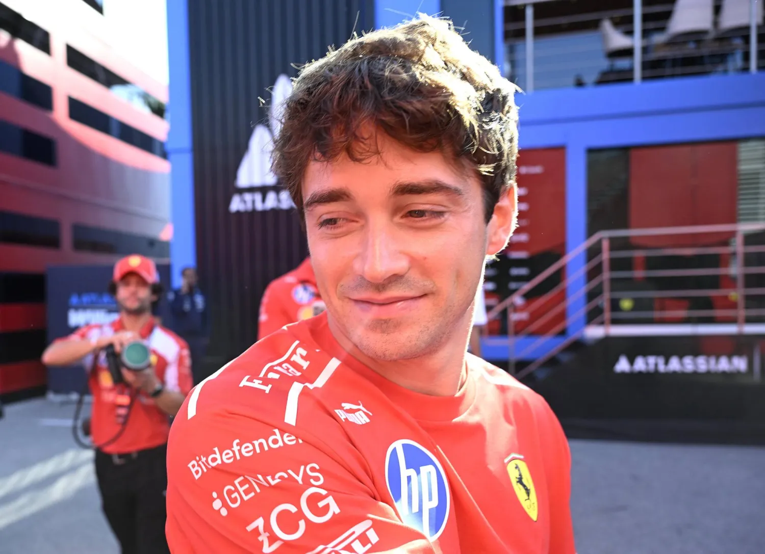 Scuderia Ferrari driver Charles Leclerc of Monaco walks in the paddock of the Formula One Grand Prix of Italy, in Monza, Italy, 3 September 2026. (EPA)