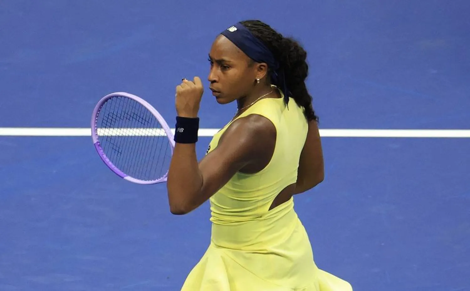  Tennis - US Open - Flushing Meadows, New York, United States - September 3, 2026 Coco Gauff of the US reacts during her second round match against Spain's Paula Badosa. (Reuters)