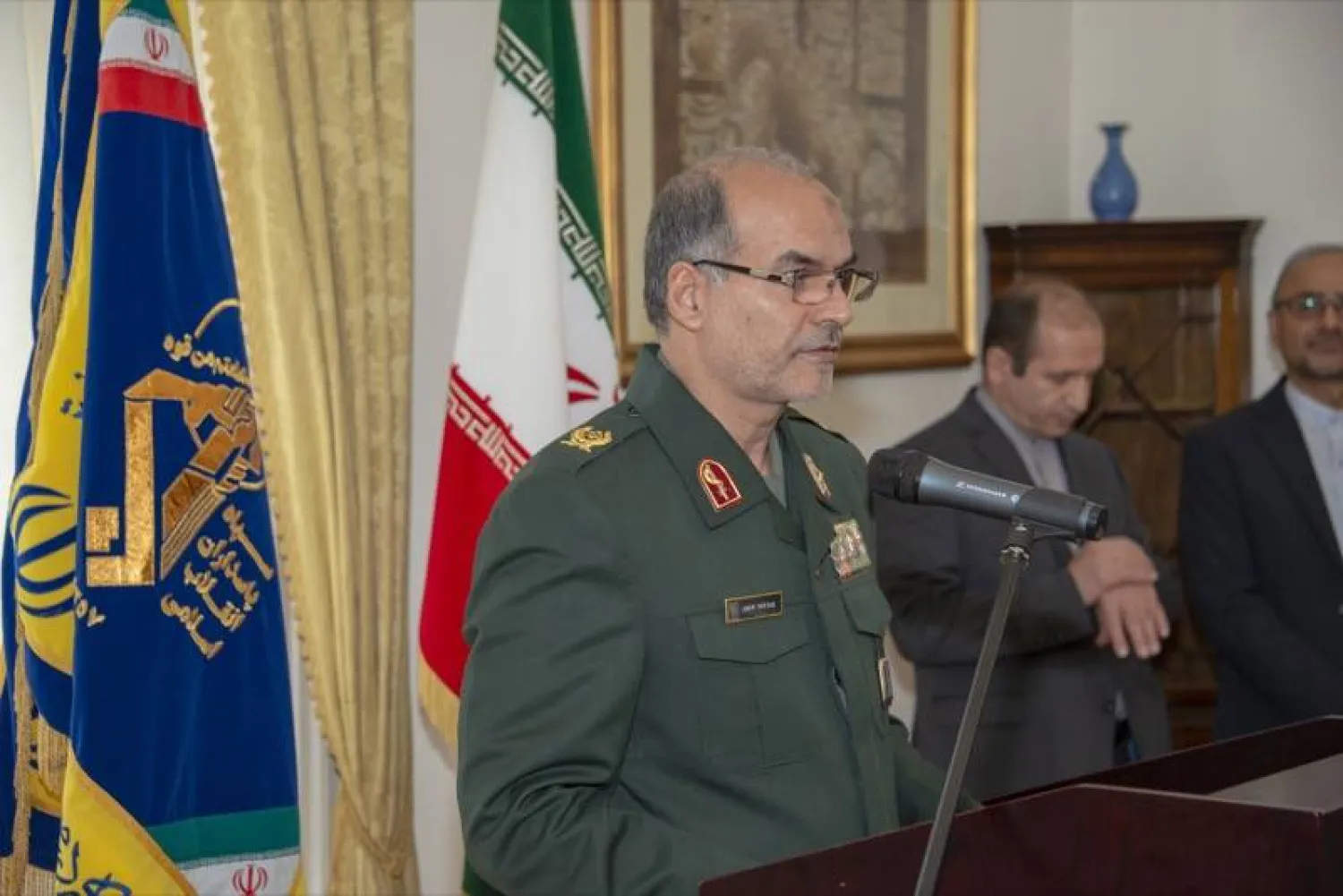يارياب يتحدث في مناسبة بالسفارة الإيرانية لدى فيينا... سبتمبر 2018 «سيركل ديبلوماتيك»