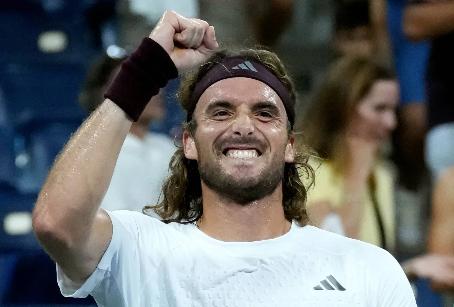  Tennis - US Open - Flushing Meadows, New York, United States - September 4, 2026 Greece's Stefanos Tsitsipas celebrates winning his third round match against Czech Republic's Jiri Lehecka. (Reuters)