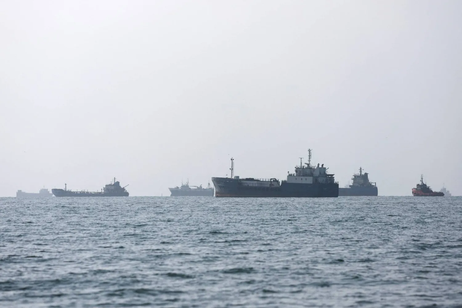 Vessels in the Strait of Hormuz near the beach of Bandar Abbas, Iran, September 5, 2026. Majid Asgaripour/WANA (West Asia News Agency) via Reuters