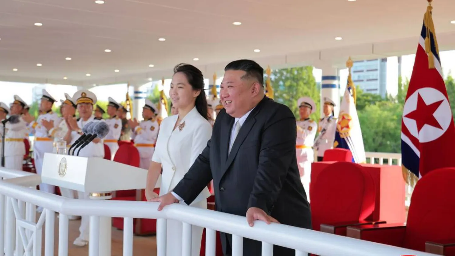 Kim Jong Un has vowed my North Korea's navy a nuclear force. KCNA / KCNA VIA KNS/AFP
