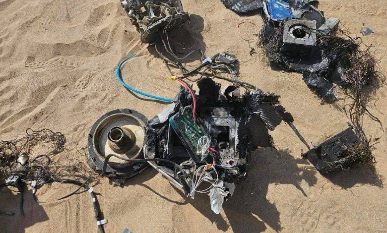 Houthi drones downed by government forces. (Saba) 