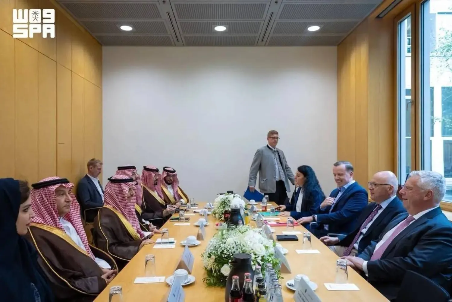 The Saudi and German delegations meet in Berlin. (SPA)