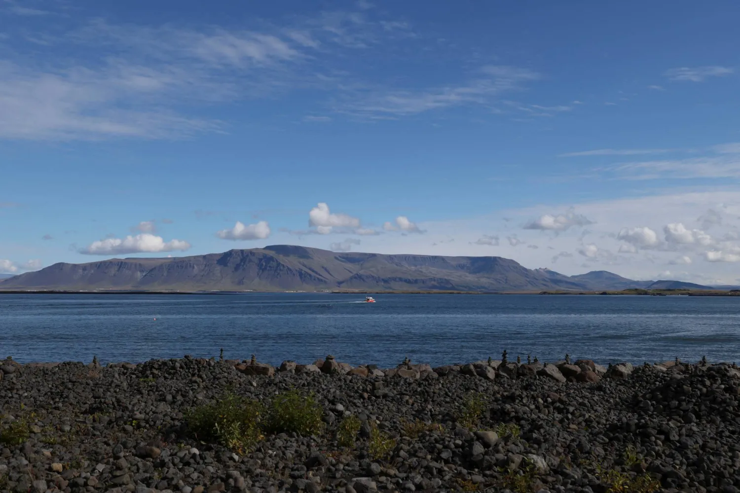  A boat leaves the harbor after Iceland rejected EU accession talks in a close-fought referendum in Reykjavik, Iceland, August 30, 2026. (Reuters)