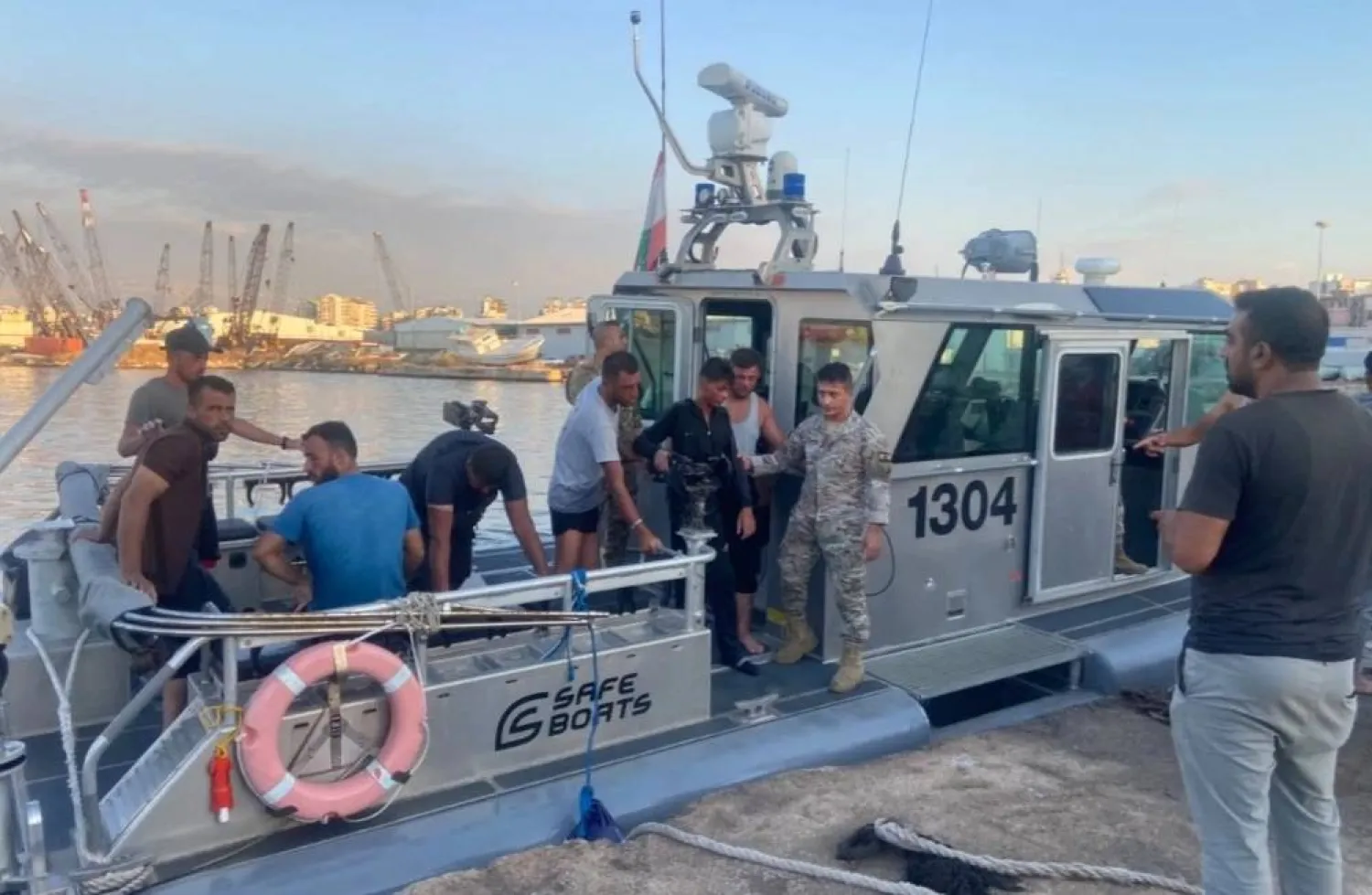The Lebanese military said Tuesday it had rescued over 20 people off the country’s northern coast after a boat trying to smuggle them out broke down. (Photo: Lebanese Army official page on X) 