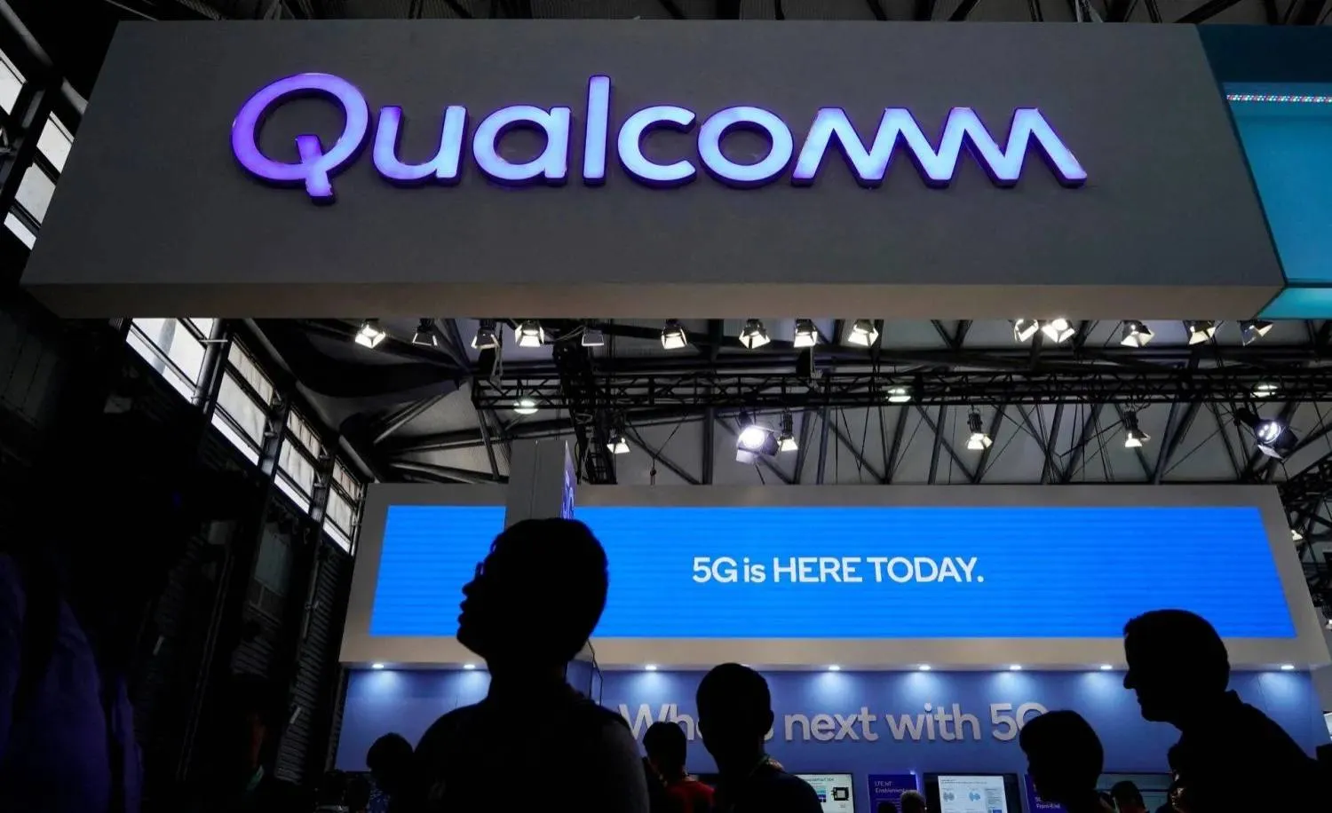 A Qualcomm sign is pictured at Mobile World Congress (MWC) in Shanghai, China June 28, 2019. REUTERS/Aly Song 