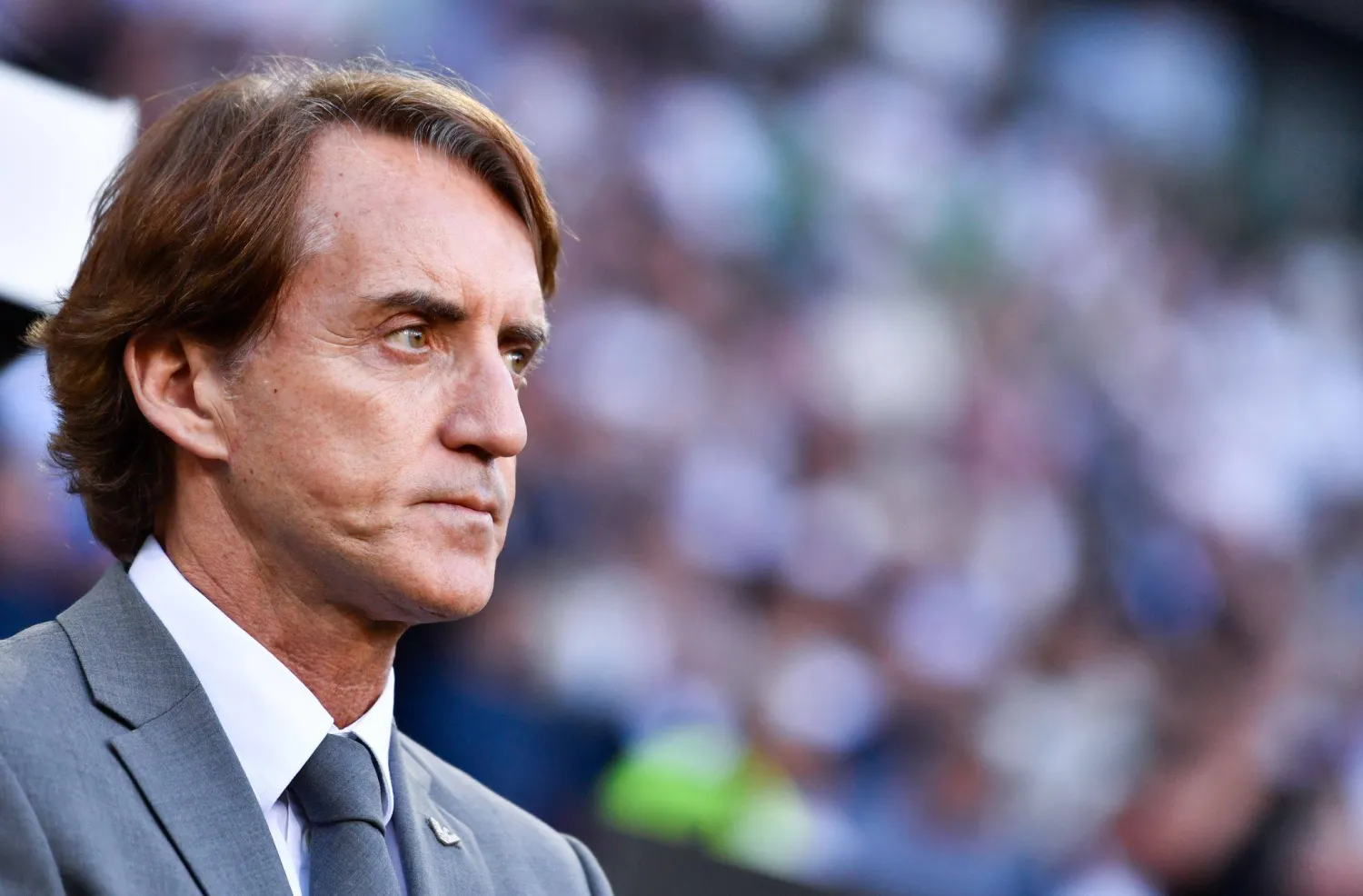 روبرتو مانشيني المدير الفني للمنتخب الإيطالي (د.ب.أ)