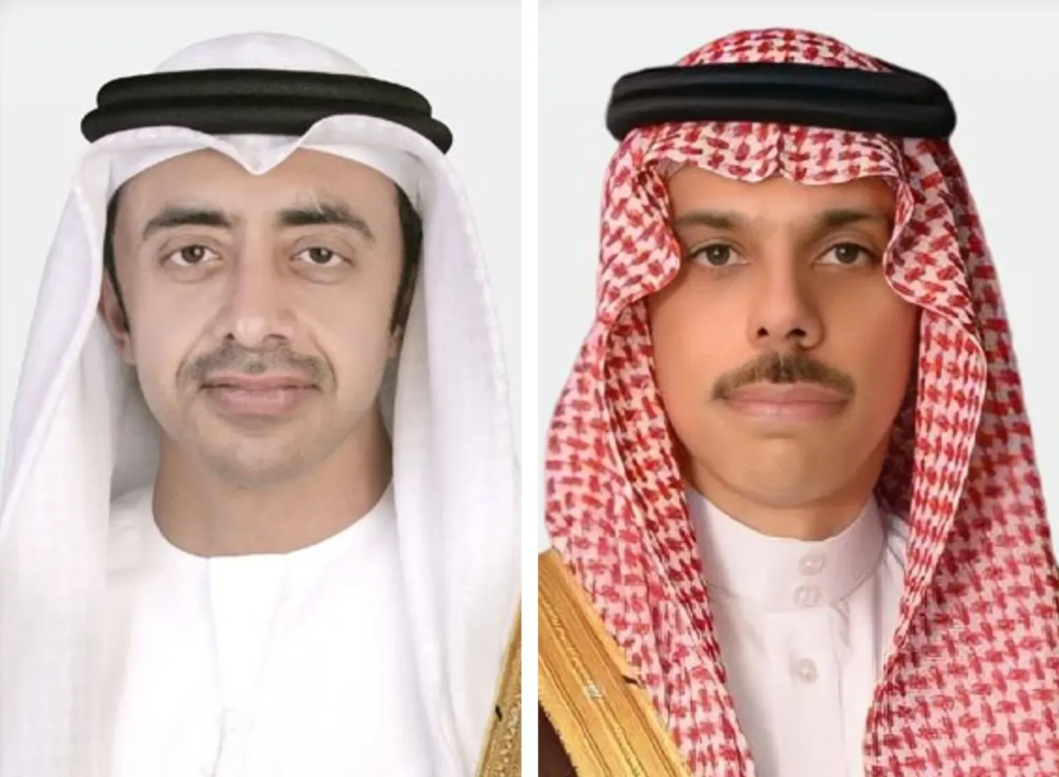 Prens Faysal bin Ferhan ve Şeyh Abdullah bin Zayid (Suudi Dışişleri Bakanlığı)