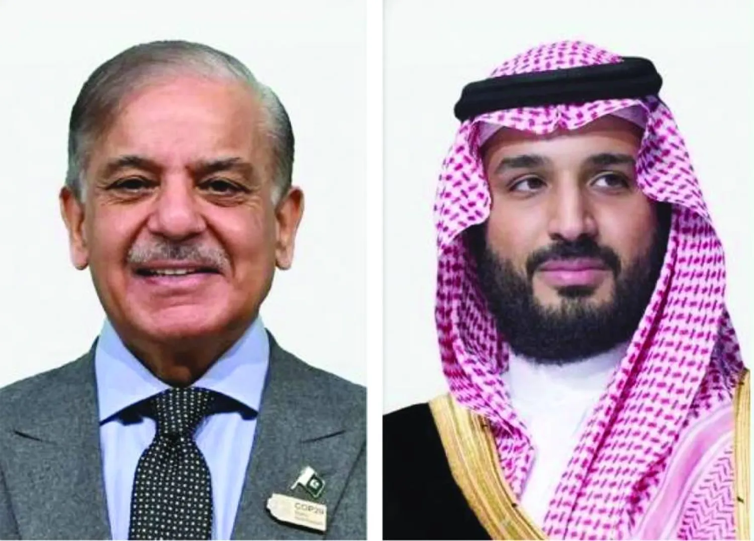 
ولي العهد السعودي الأمير محمد بن سلمان ورئيس الوزراء الباكستاني محمد شهباز شريف (واس)