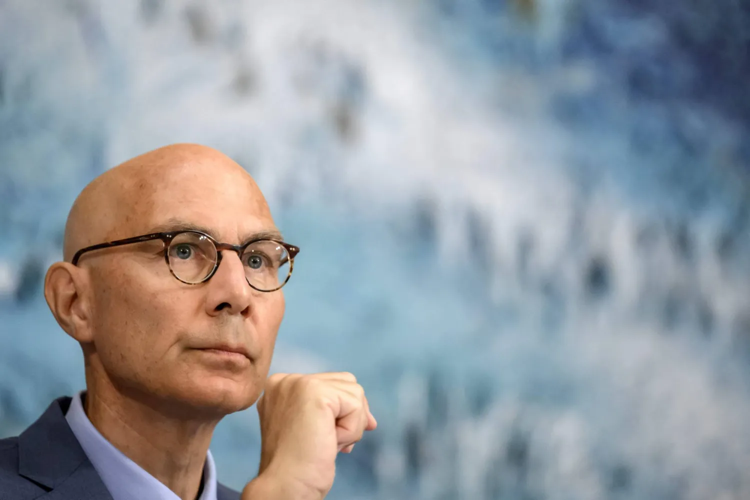 UN High commissioner for Human Rights Volker Turk looks on during the 63rd session of United Nations (UN) Human Rights Council, in Geneva, on September 7, 2026. (AFP) 