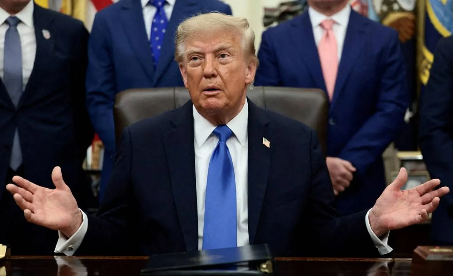 US President Donald Trump speaks during a meeting with travel executives in the Oval Office at the White House in Washington, DC, US, September 2, 2026. (Reuters) 