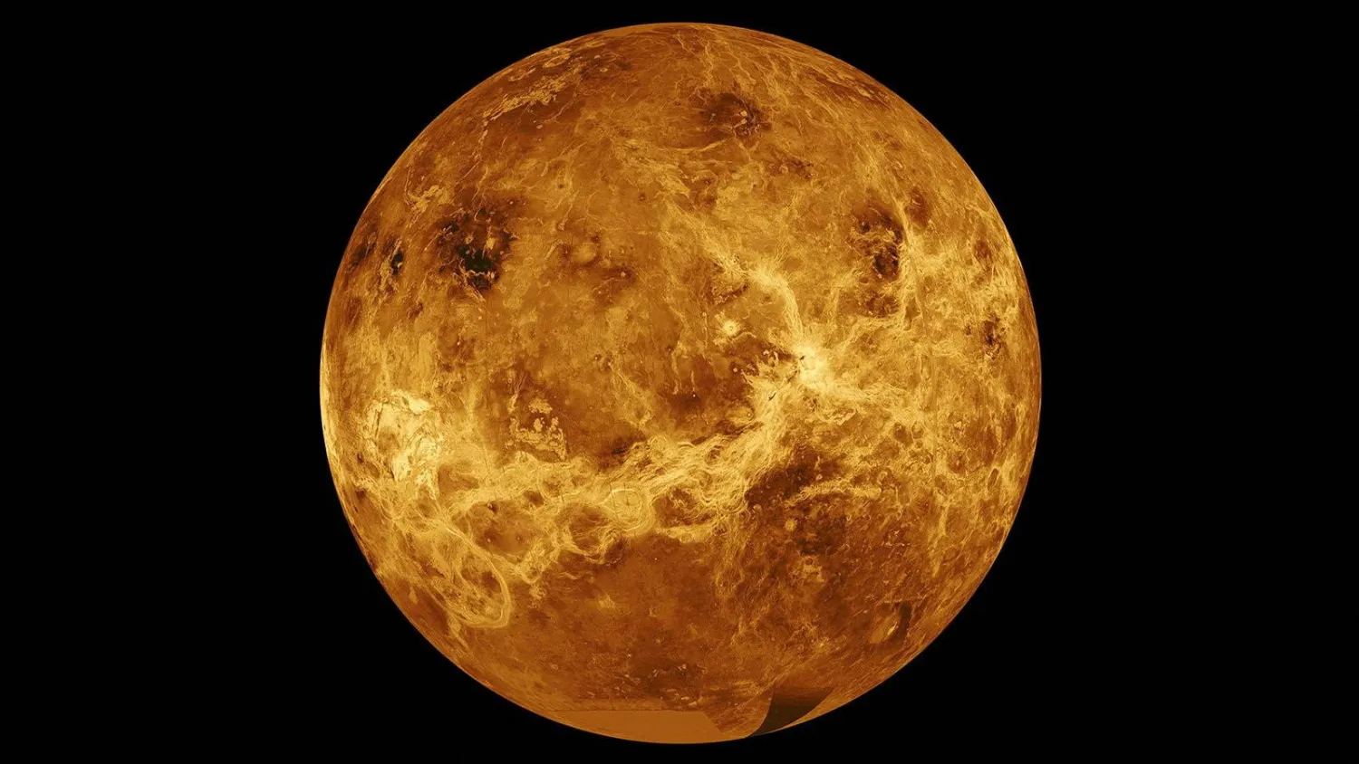Data from NASA's Magellan spacecraft and Pioneer Venus Orbiter is used in an undated composite image of the planet Venus. (NASA/JPL-Caltech/Handout via Reuters)