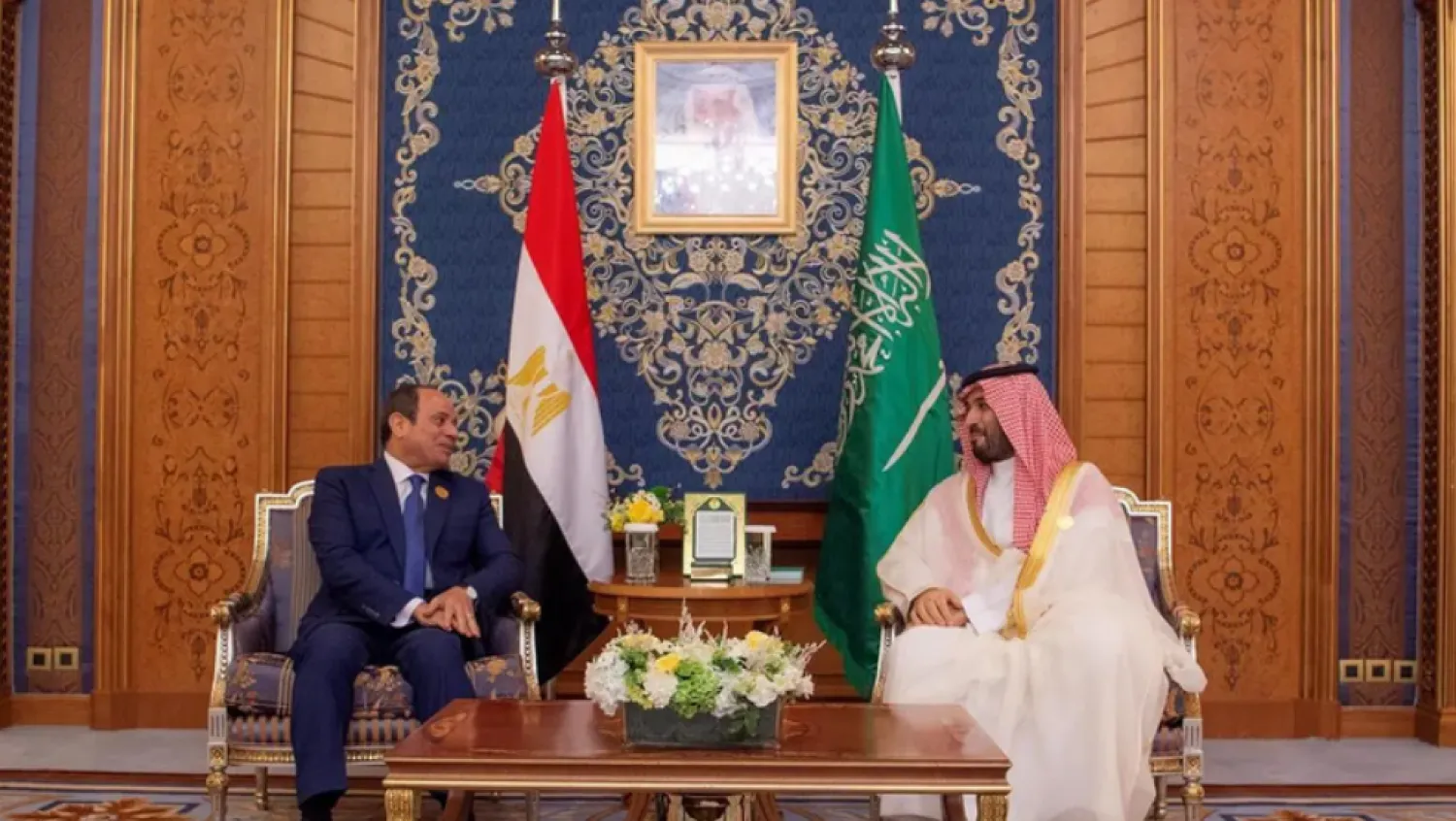 ولي العهد السعودي والرئيس المصري في لقاء سابق (واس)