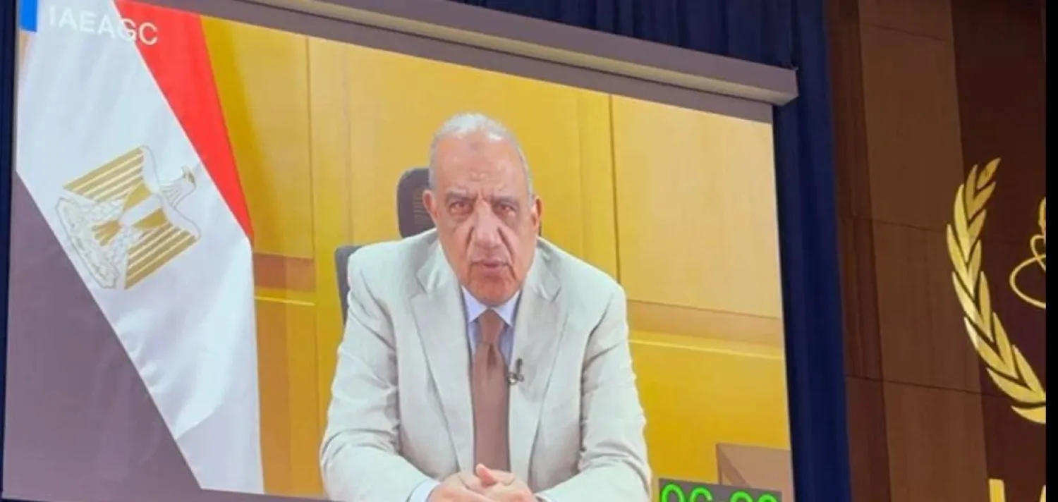 وزير الكهرباء المصري محمد عصمت يلقى كلمة أمام المؤتمر العام للوكالة الدولية للطاقة الذرية (وزارة الكهرباء)