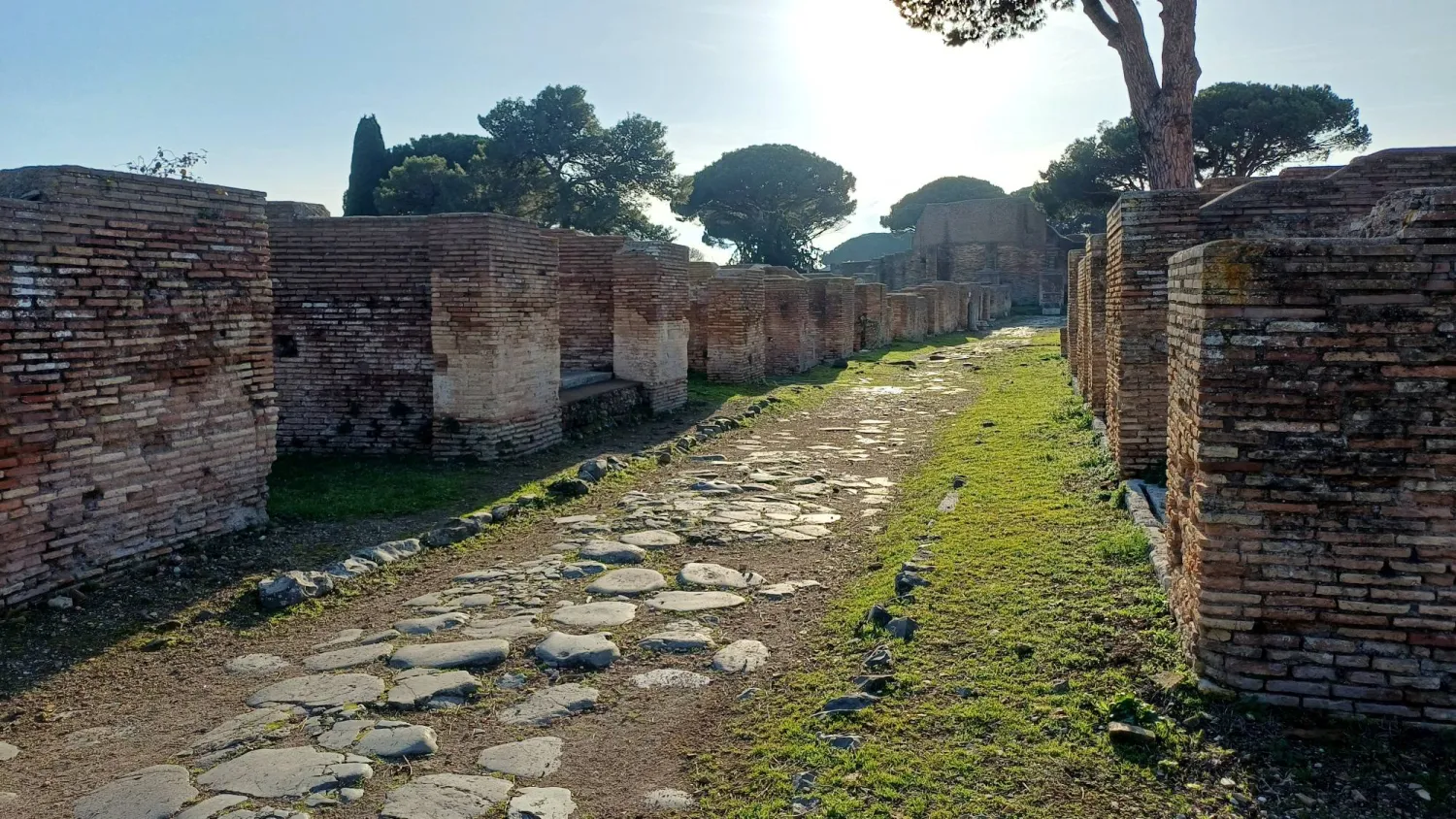 A street in Ostia, the ancient seaport of Rome, Italy, at the mouth of the river Tiber, is pictured in this photograph released on September 14, 2026. (Tom Brughmans/Handout via Reuters)