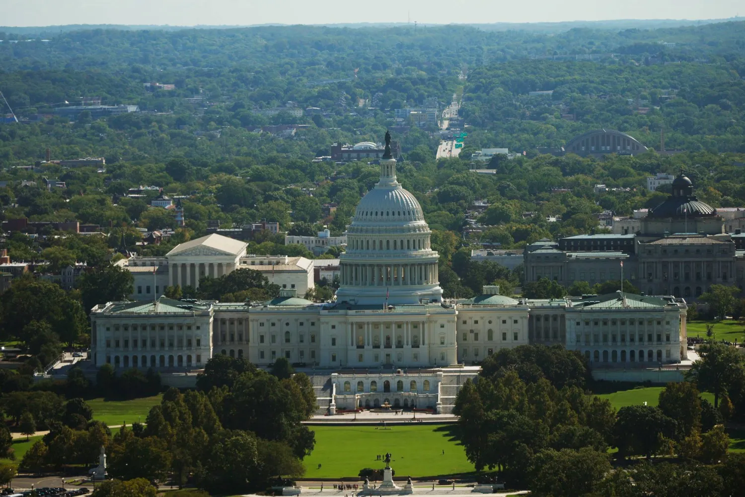  The US Capitol is seen from the Washington Monument, Tuesday, Sept. 15, 2026, in Washington. (AP)