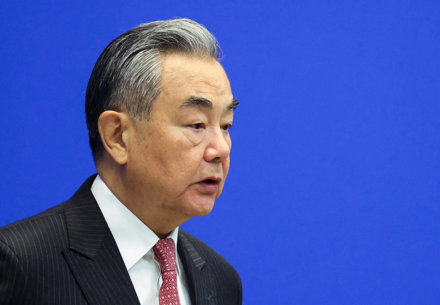 Chinese Foreign Minister Wang Yi delivers his speech at the opening ceremony of the Lanting Forum in Beijing, China, October 27, 2025. (Reuters)