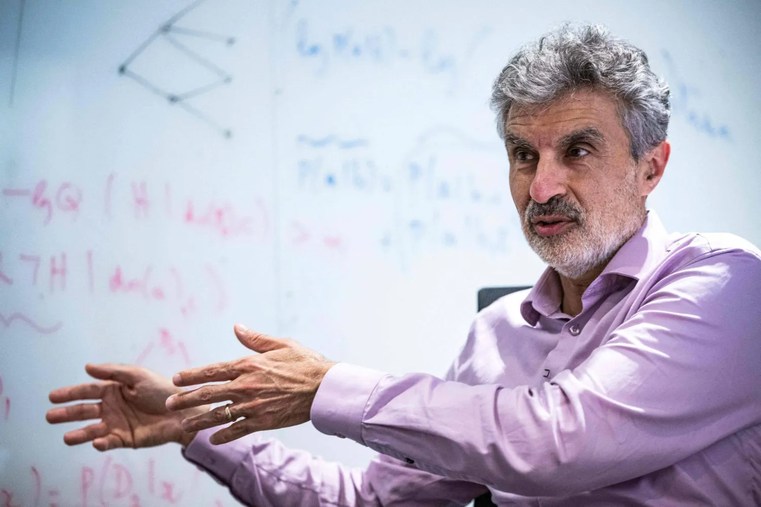 Canadian computer scientist Yoshua Bengio speaks during an interview with AFP in the offices of Law Zero in Montreal, Quebec, on September 15, 2026. (AFP) 