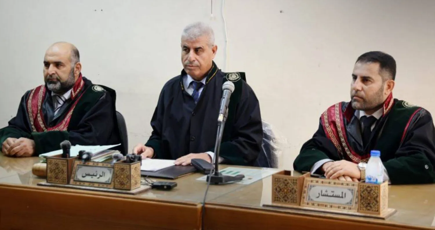 جانب من جلسة محكمة الجنايات العسكرية (سانا)