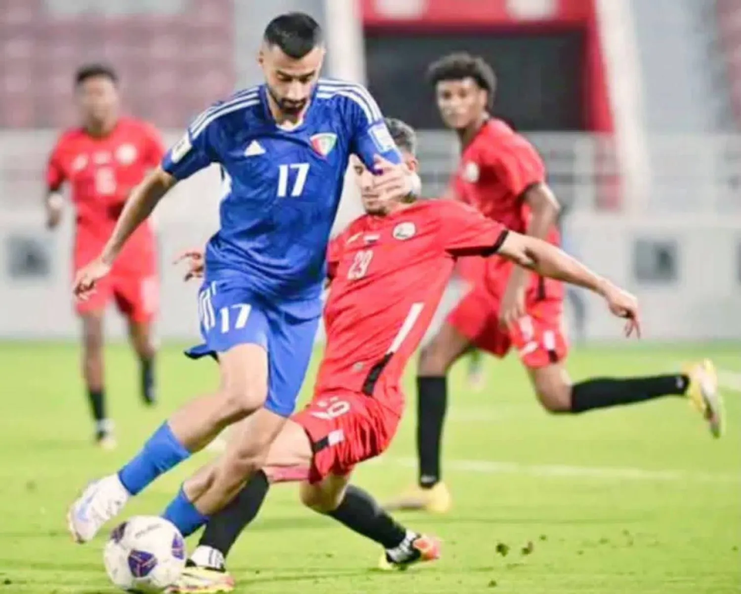 المباراة أقيمت ضمن تحضيرات المنتخبين لكأس الخليج (الاتحاد اليمني لكرة القدم)
