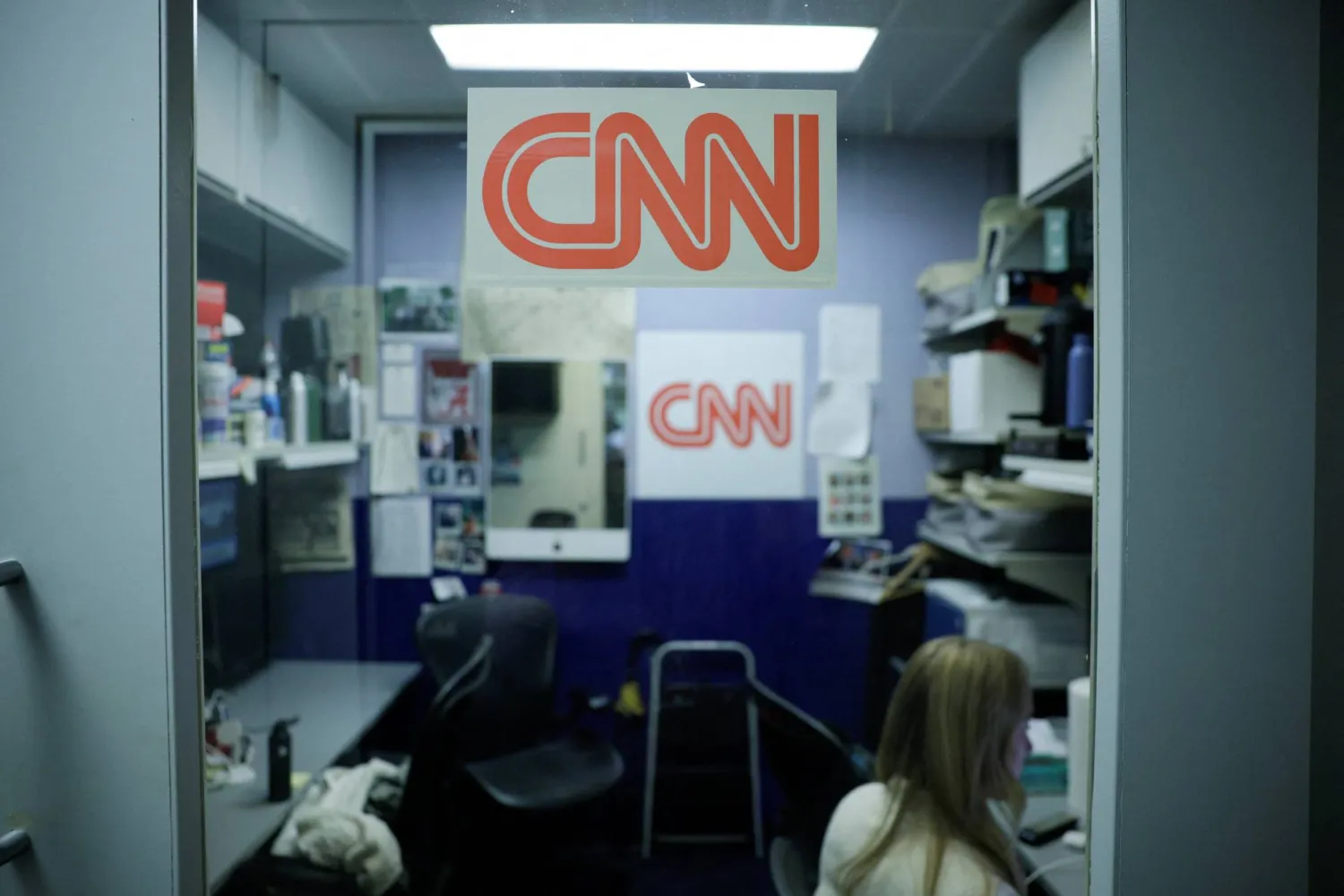 The CNN booth at the White House after US President Donald J. Trump announced he would ban CNN, MS NOW, and Politico, from the White House in Washington, D.C., US, September 18, 2026. REUTERS/Evan Vucci