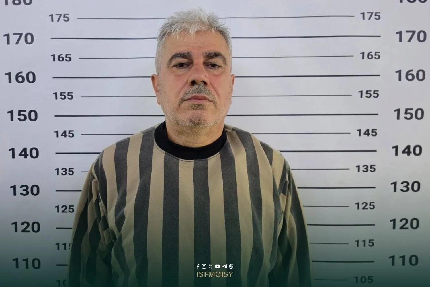 Former Major General Ahmed Mohammad Ismail after his arrest. (Syrian Internal Security Forces)