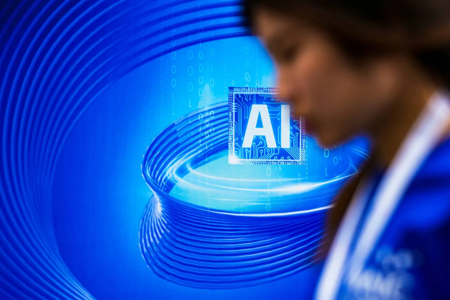 An AI (Artificial Intelligence) sign is seen at the World Artificial Intelligence Conference (WAIC) in Shanghai, China July 6, 2023. (Reuters)
