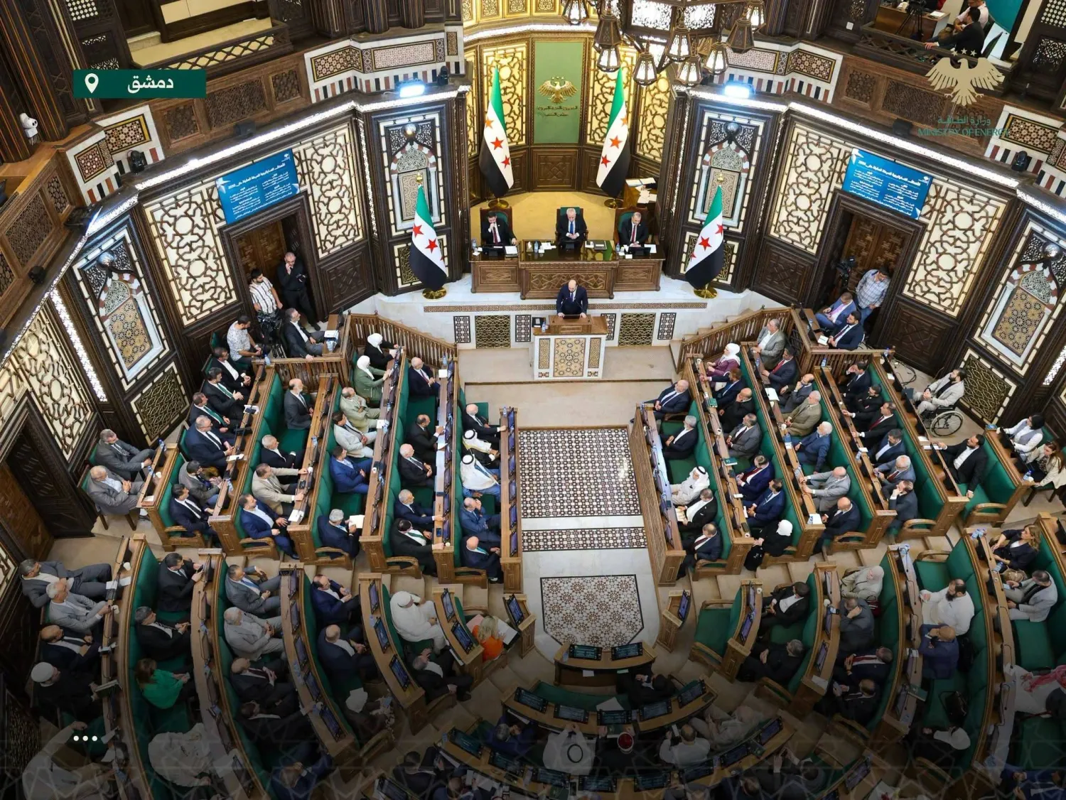 جلسة استماع لوزير الطاقة محمد البشير حول رفع أسعار مشتقات النفط في مجلس الشعب السوري الأحد (حساب الوزارة)