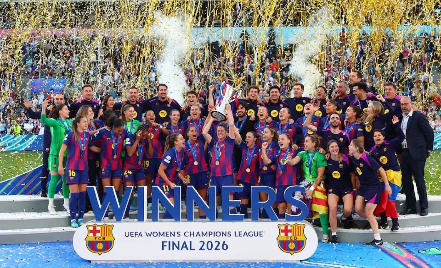 سيدات برشلونة يبدأن مشوار الدفاع عن لقب أوروبا (رويترز)