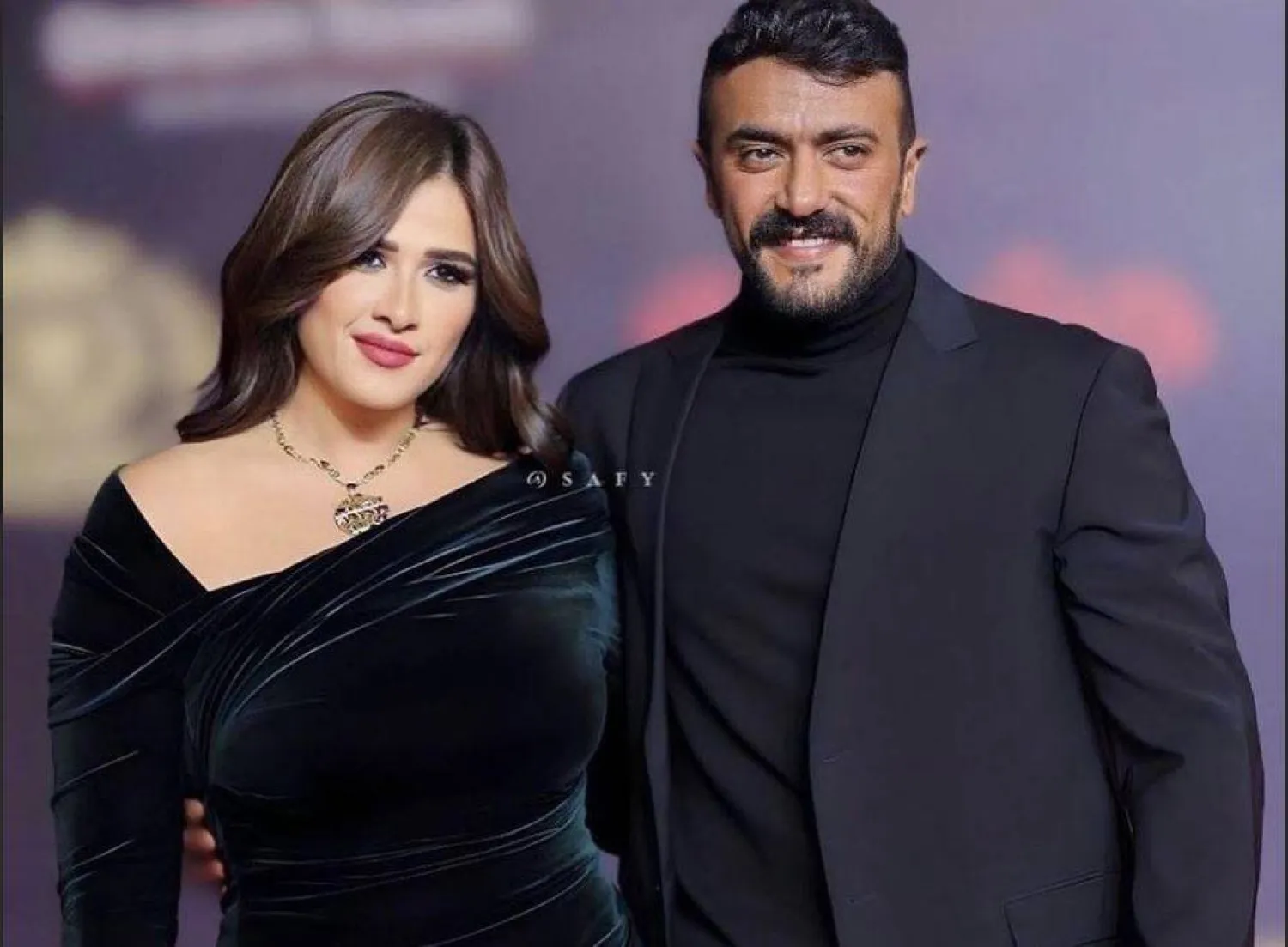 ياسمين عبد العزيز وأحمد العوضي (إنستغرام)